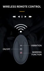Wibrator-Silicone Massager 7 Function and Heating Function, Black - obrazek 13