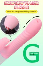 Wibrator-Silicone Vibrator USB 7 Function and Thrusting Function / Heating, pink - obrazek 10
