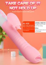 Wibrator-Silicone Vibrator USB 7 Function and Thrusting Function / Heating, pink - obrazek 15