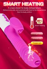 Wibrator-Silicone Vibrator USB 7 Function and Thrusting Function / Heating, pink - obrazek 18