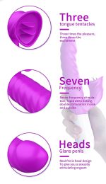 Wibrator-Silicon, Vibrator 7 Function and Heating Mode, PURPLE - obrazek 7