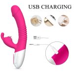 Wibrator- Silicone Vibrator USB 7 Powerful Licking and Thrusting Modes - obrazek 3