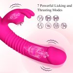 Wibrator- Silicone Vibrator USB 7 Powerful Licking and Thrusting Modes - obrazek 5