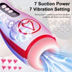 Masturbator - Vibrating  Masturbation Cup , 7 Suction Power, 7 Vibration Setting - obrazek 4