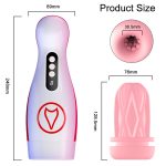Masturbator - Vibrating  Masturbation Cup , 7 Suction Power, 7 Vibration Setting - obrazek 9