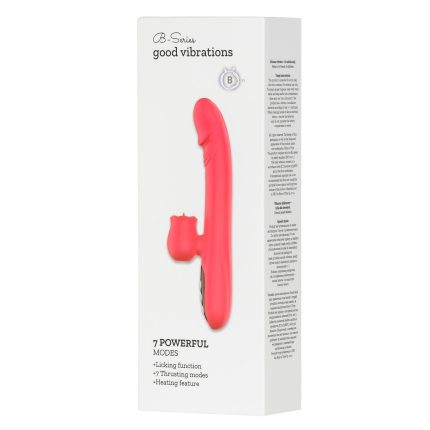 Silicone Vibrator 7 Powerful Modes -
Licking, 7 Thrusting
Heating, Red