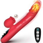 Silicone Vibrator 7 Powerful Modes -
Licking, 7 Thrusting
Heating, Red - obrazek 5