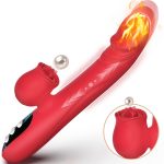 Silicone Vibrator 7 Powerful Modes -
Licking, 7 Thrusting
Heating, Red - obrazek 6