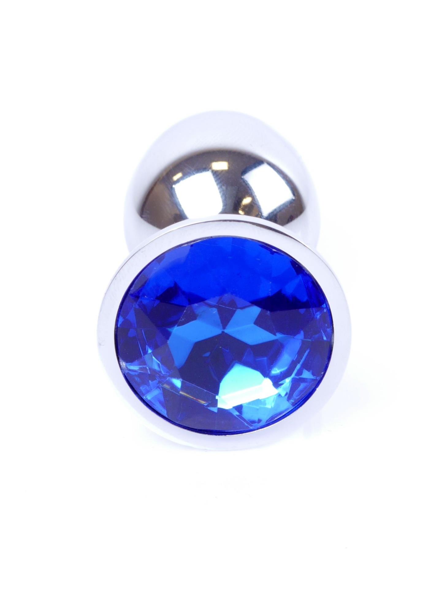 64-00010_1 Plug-Jewellery Silver PLUG- Dark Blue - obrazek 1