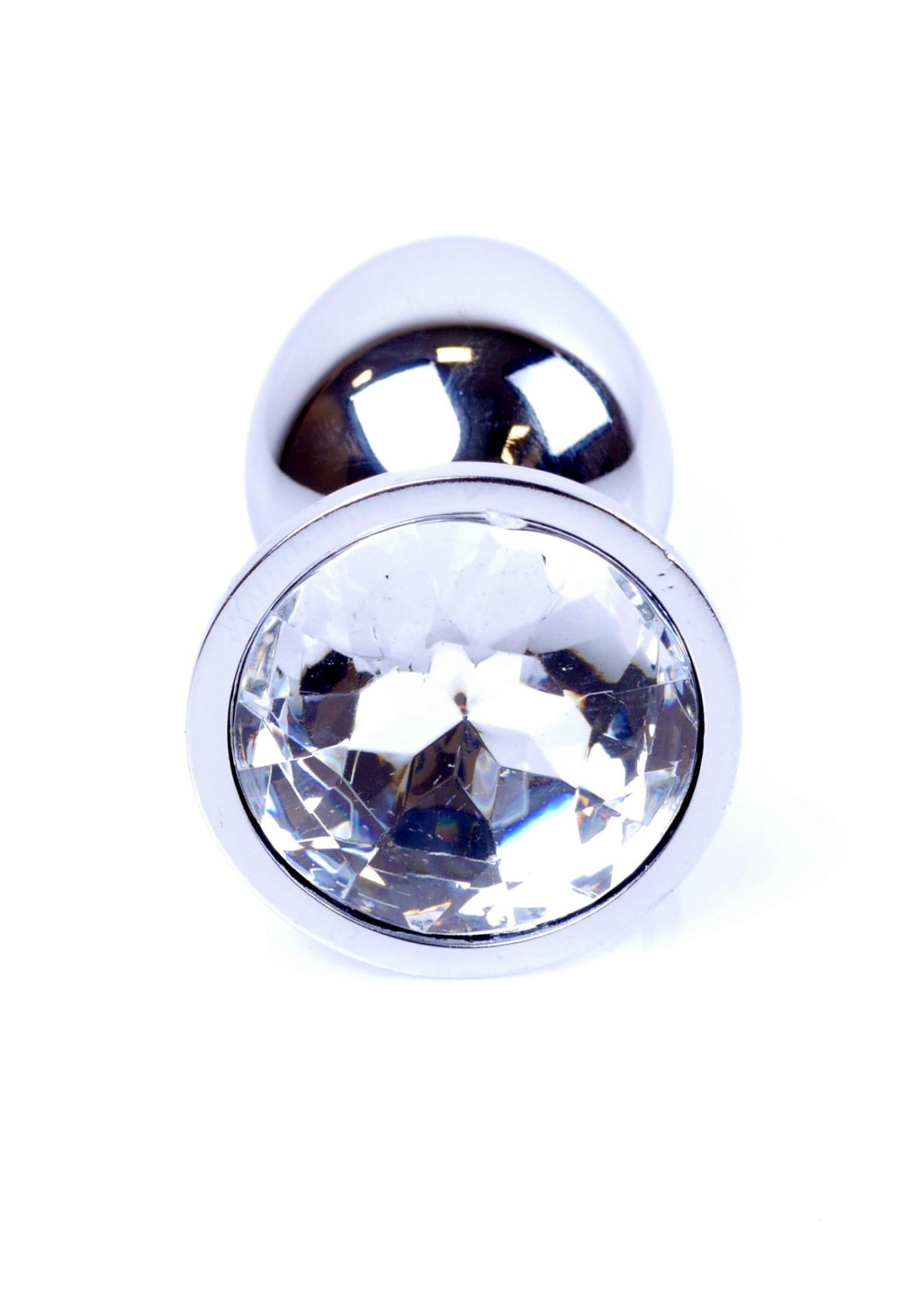 64-00012_1 Plug-Jewellery Silver PLUG- Clear - obrazek 1