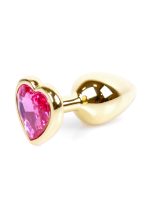 Plug-Jewellery Gold  Heart PLUG- Pink - obrazek 6
