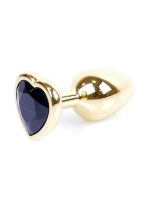 Plug-Jewellery Gold  Heart PLUG- Black - obrazek 6