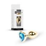 Plug-Jewellery Gold  Heart PLUG- Light Blue - obrazek 10