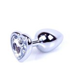 Plug-Jewellery Silver  Heart PLUG- Clear - obrazek 9