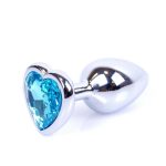 Plug-Jewellery Silver  Heart PLUG- Light Blue - obrazek 10