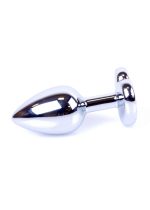 Plug-Jewellery Silver  Heart PLUG- Light Blue - obrazek 4