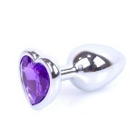 Plug-Jewellery Silver  Heart PLUG- Purple - obrazek 10