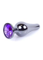 Plug-Jewellery Dark Silver BUTT PLUG- Purple - obrazek 7