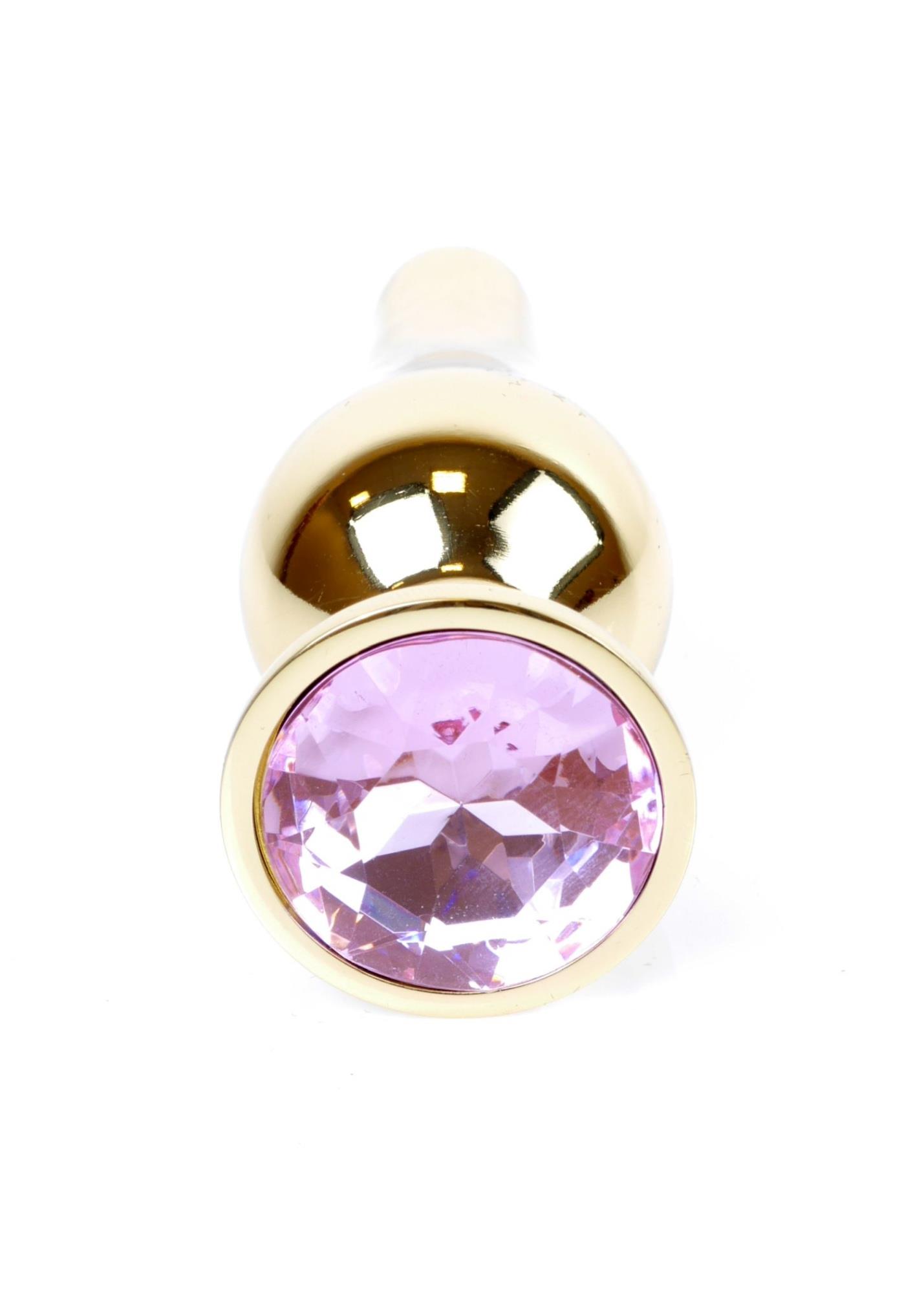 64-00063_1 Plug-Jewellery Gold BUTT PLUG- Rose - obrazek 1