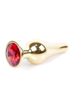 Plug-Jewellery Gold BUTT PLUG- Red - obrazek 7