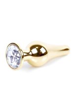 Plug-Jewellery Gold BUTT PLUG- Clear - obrazek 7