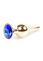 Plug-Jewellery Gold BUTT PLUG- Dark Blue - obrazek 7