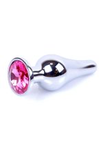 Plug-Jewellery Silver BUTT PLUG- Pink - obrazek 7