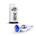 Plug-Jewellery Silver BUTT PLUG- Dark Blue - obrazek 10