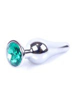 Plug-Jewellery Silver BUTT PLUG- Green - obrazek 7