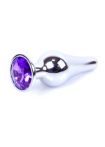 Plug-Jewellery Silver BUTT PLUG- Purple - obrazek 7