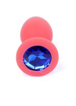Plug-Jewellery Red Silicon PLUG Small- Blue Diamond - obrazek 2