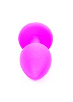 Plug-Jewellery Pink Silicon PLUG Small- Light Blue Diamond - obrazek 4