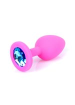 Plug-Jewellery Pink Silicon PLUG Small- Light Blue Diamond - obrazek 7