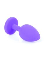 Plug-Jewellery Purple Silicon PLUG Small- Red Diamond - obrazek 2