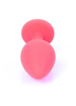 Plug-Jewellery Red Silicon PLUG Medium- Blue Diamond - obrazek 4