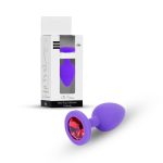 Plug-Jewellery Purple Silicon PLUG Medium- Red Diamond - obrazek 10