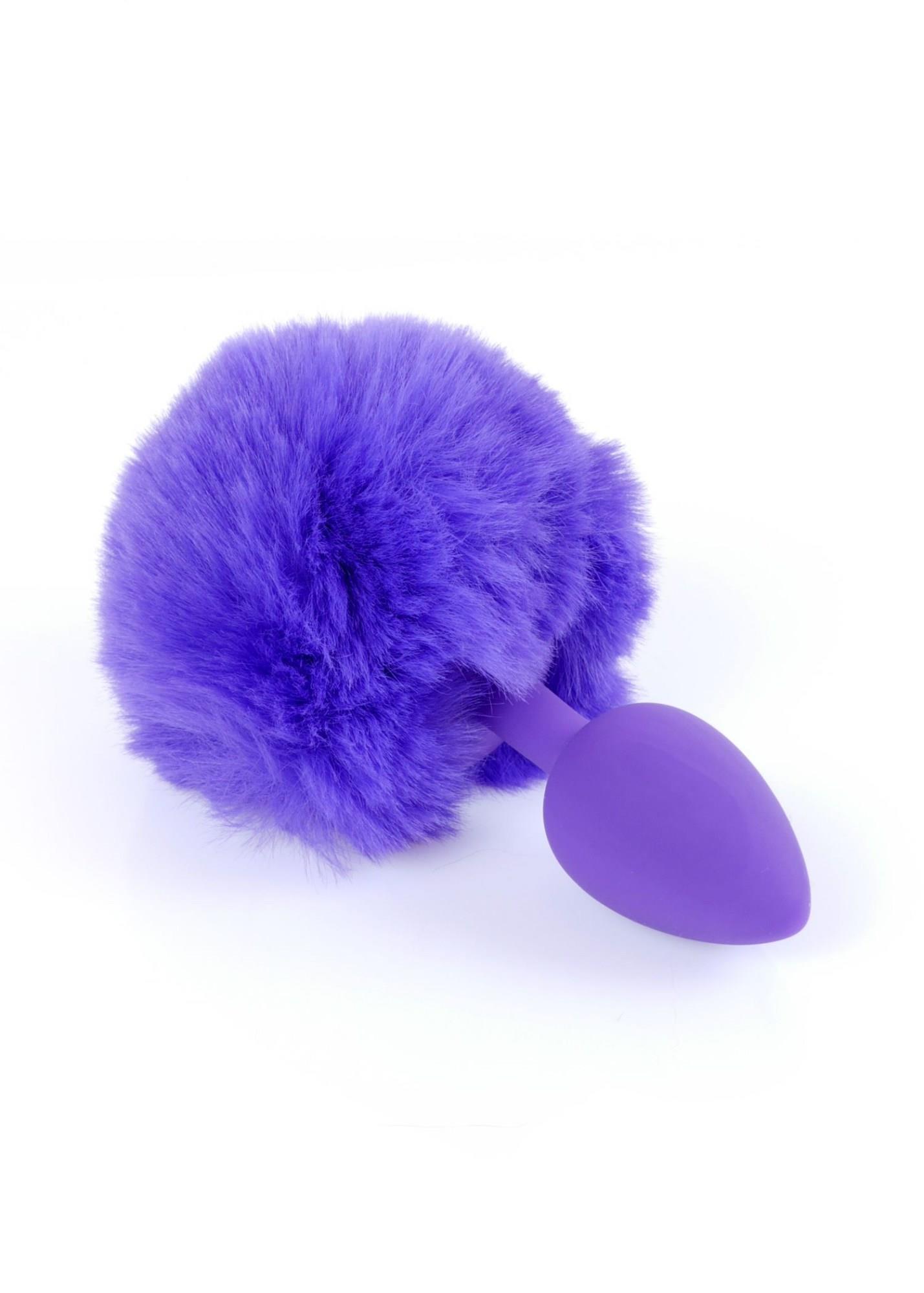 64-00101_01 Plug-Jewellery Silicon PLUG - Bunny Tail - Purple - obrazek 1