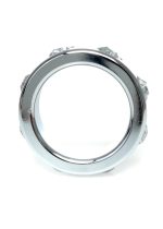 Pierścień-Metal Cock Ring with Cristal Diamonds Small - obrazek 2