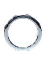Pierścień-Metal Cock Ring with Rose Diamonds Large - obrazek 2
