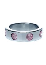 Pierścień-Metal Cock Ring with Rose Diamonds Large - obrazek 4