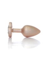 Plug-Jewellery Pearl Gold Heart PLUG- Clear S - obrazek 2