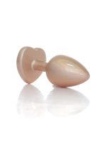 Plug-Jewellery Pearl Gold Heart PLUG- Clear S - obrazek 3