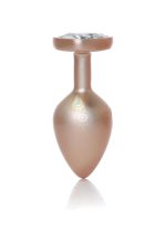 Plug-Jewellery Pearl Gold Heart PLUG- Clear M - obrazek 5