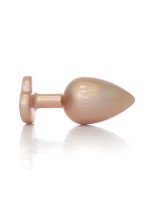 Plug-Jewellery Pearl Gold Heart PLUG- Clear L - obrazek 2