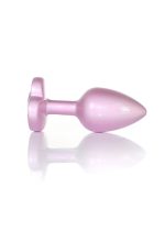 Plug-Jewellery Pearl Pink Heart PLUG- Clear S - obrazek 2