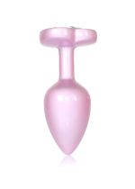 Plug-Jewellery Pearl Pink Heart PLUG- Clear S - obrazek 4