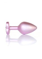 Plug-Jewellery Pearl Pink Heart PLUG- Clear M - obrazek 2
