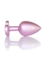Plug-Jewellery Pearl Pink Heart PLUG- Clear L - obrazek 2