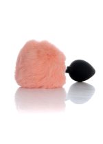 Plug-Jewellery Silicon PLUG - Bunny Tail - Black-Peach - obrazek 4