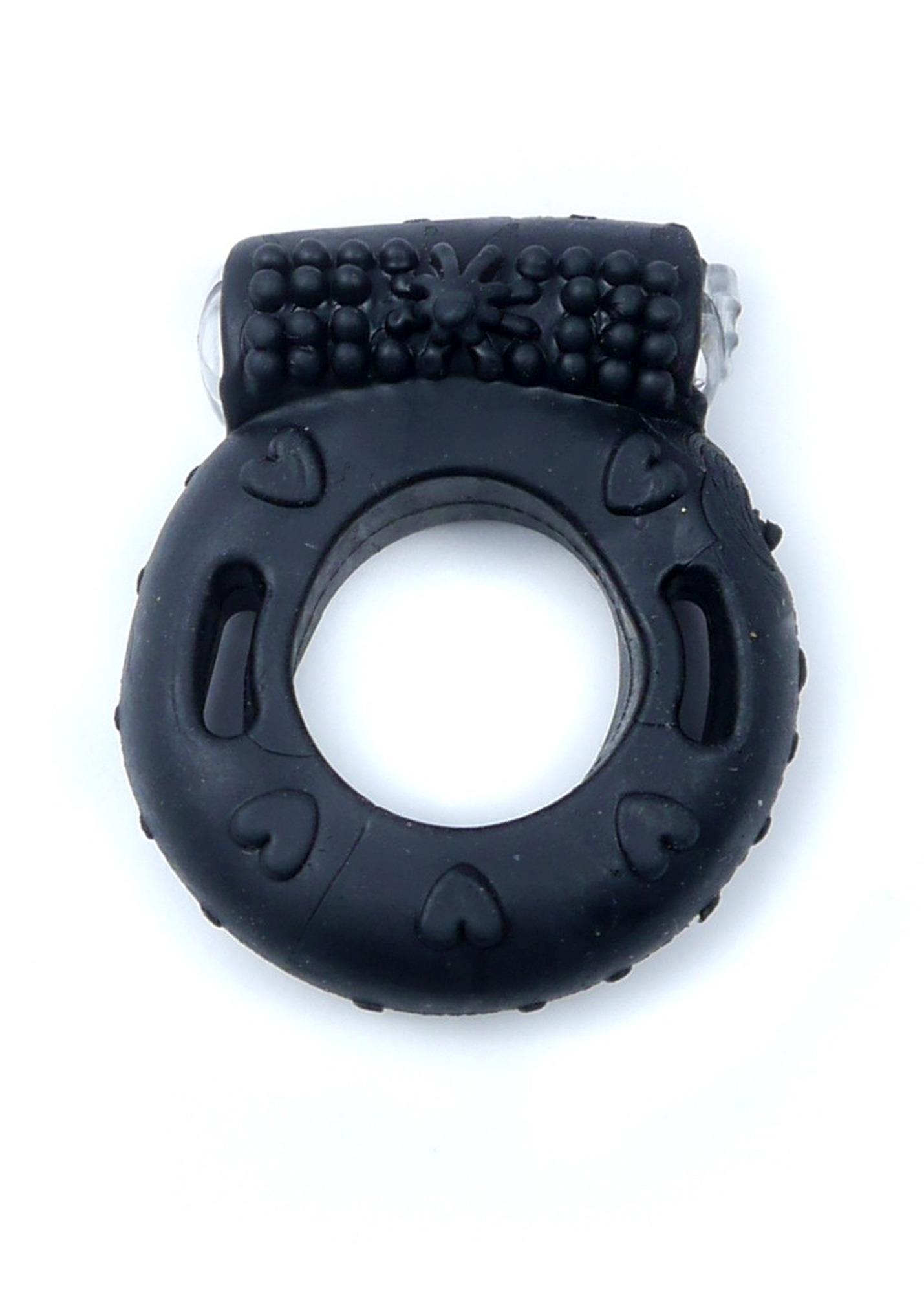 67-00042 Pierścień-Vibrating CockRing Black - obrazek 1